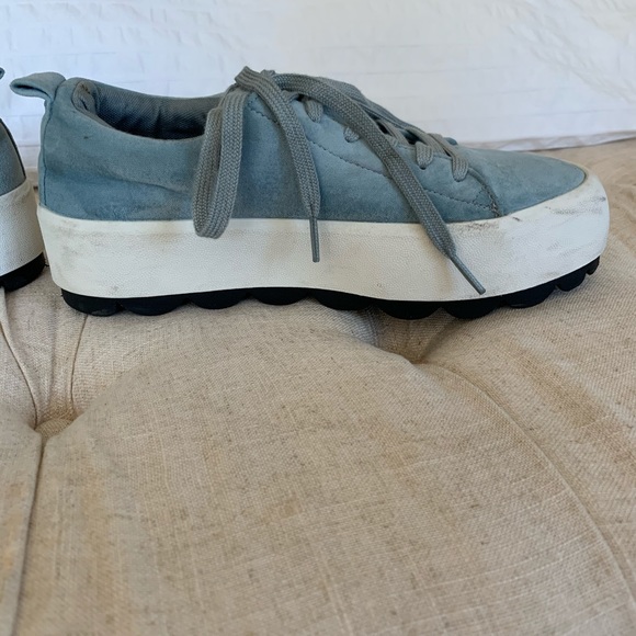 Zara Trafaluc Platforms | Blue Vegan Suede US size 7 - Picture 7 of 9